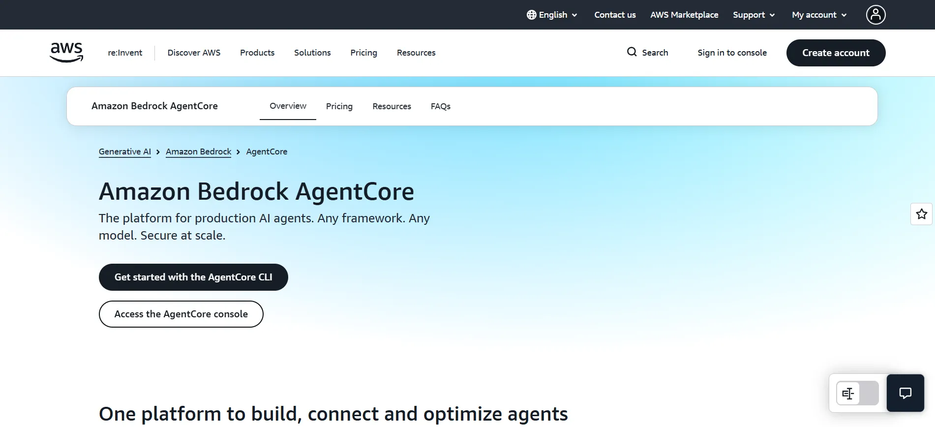 Amazon Bedrock AgentCore AWS-native MCP gateway