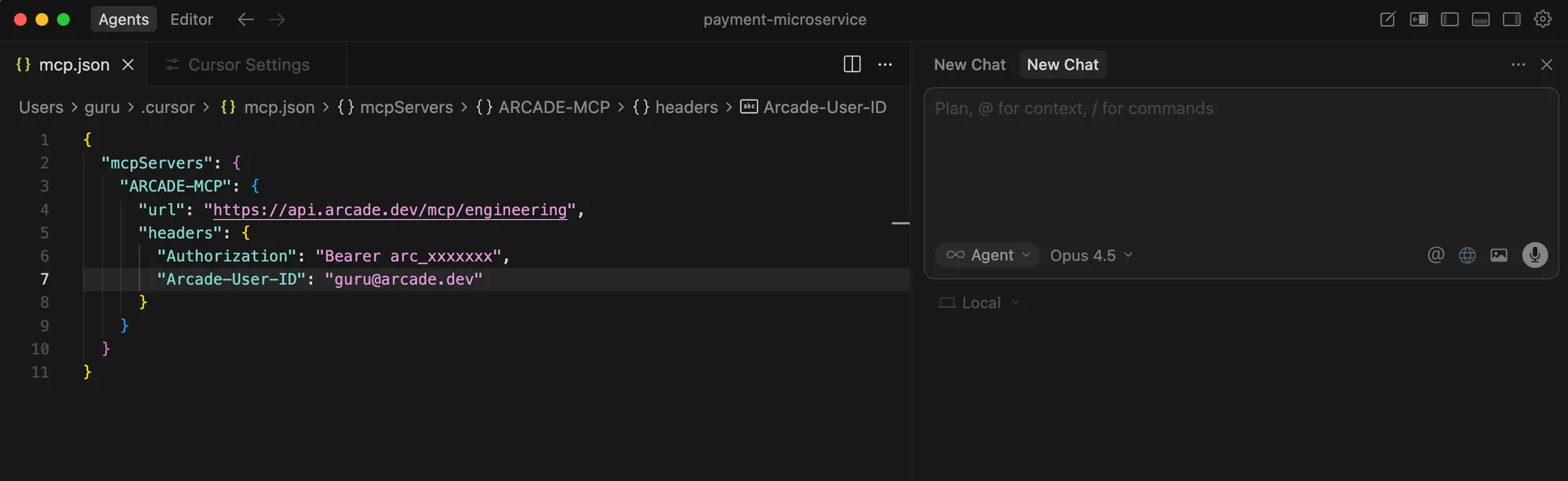 Diagram of a single Gateway endpoint connecting an agent to GitHub, Linear, and Slack